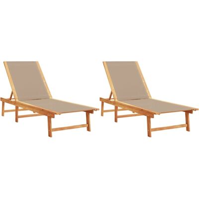 Silla de Exterior vidaXL - Respaldo Ajustable - Madera de Acacia Silla de Exterior vidaXL - Respaldo Ajustable - Madera de Acacia