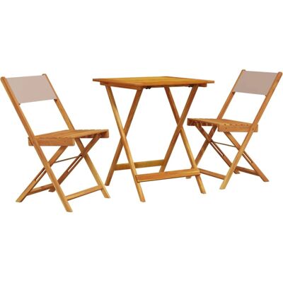 vidaXL Gartenmöbel Set Taupe - Esstisch & Stühle vidaXL Gartenmöbel Set Taupe - Esstisch & Stühle