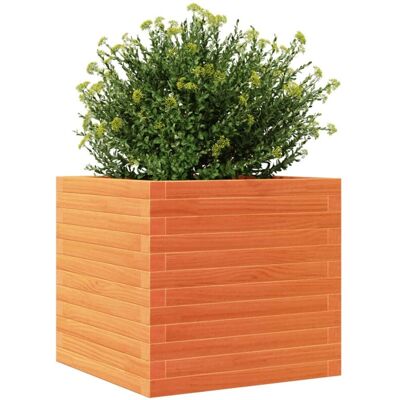 vidaXL Pflanzkübel Wachs Braun - 50x50x46 cm Massivholz Kiefer - Gartenkübel vidaXL Pflanzkübel Wachs Braun - 50x50x46 cm Massivholz Kiefer - Gartenkübel