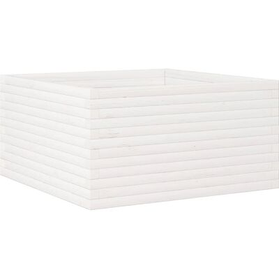 vidaXL Gartenschale Weiß 90x90x46 cm Massivholz Kiefer - Gartenschale vidaXL Gartenschale Weiß 90x90x46 cm Massivholz Kiefer - Gartenschale
