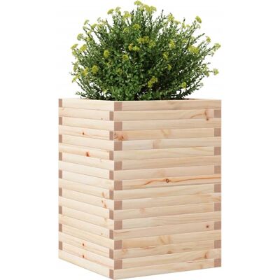 vidaXL Pflanzkübel Massivholz Kiefer 50 x 50 x 68,5 cm - Naturholz - Pflanzkübel vidaXL Pflanzkübel Massivholz Kiefer 50 x 50 x 68,5 cm - Naturholz - Pflanzkübel