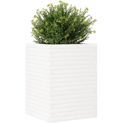 vidaXL 50x50x68,5 cm Weiße Gartenvase - Gartenpflanzkübel vidaXL 50x50x68,5 cm Weiße Gartenvase - Gartenpflanzkübel