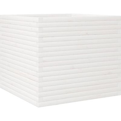 vidaXL Pflanzkübel Weiß 80x80x68.5 cm Massivholz Kiefer - Pflanzkübel vidaXL Pflanzkübel Weiß 80x80x68.5 cm Massivholz Kiefer - Pflanzkübel