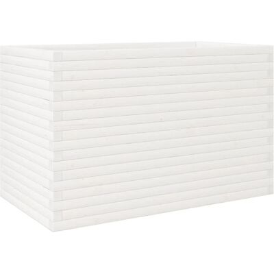vidaXL Gartenblumentopf Weiß 110x60x68,5 cm Massiv Kiefer - Gartenblumentopf vidaXL Gartenblumentopf Weiß 110x60x68,5 cm Massiv Kiefer - Gartenblumentopf