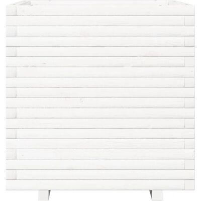 vidaXL Gartenblumentopf Weiß 70x70x72 cm Massives Kiefernholz - Gartenblumentopf vidaXL Gartenblumentopf Weiß 70x70x72 cm Massives Kiefernholz - Gartenblumentopf