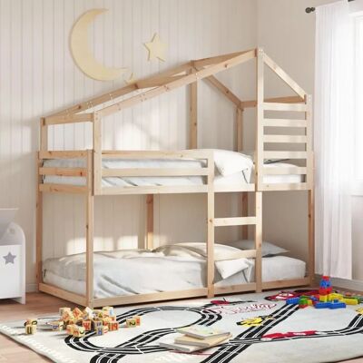 vidaXL Etagenbett Mit Dach - Etagenbett vidaXL Etagenbett Mit Dach - Etagenbett