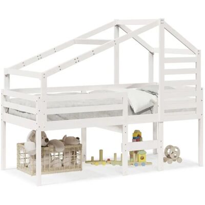 vidaXL Hochbett mit Dach - Bett vidaXL Hochbett mit Dach - Bett