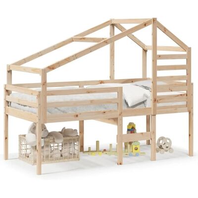 vidaXL Hochbett mit Dach - Bett vidaXL Hochbett mit Dach - Bett