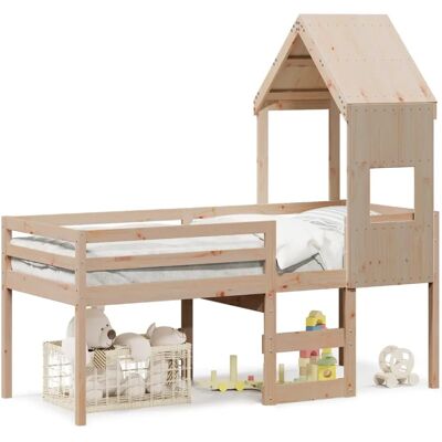 VidaXL Hochbett mit Dach - Bett VidaXL Hochbett mit Dach - Bett