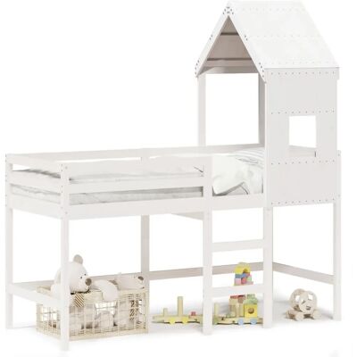 vidaXL Hochbett 3282027 - Kinder Hochbett mit Sicherheitsgeländern vidaXL Hochbett 3282027 - Kinder Hochbett mit Sicherheitsgeländern