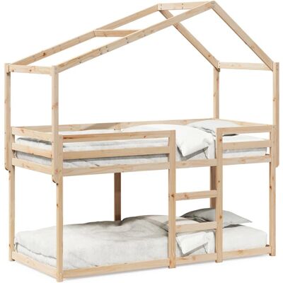 vidaXL Sänkykehys - 3282039 - Luonnollinen Valkoinen - Lasten Bunk Bed vidaXL Sänkykehys - 3282039 - Luonnollinen Valkoinen - Lasten Bunk Bed