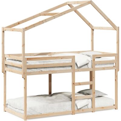 vidaXL Stapelbed met Dak - Bed vidaXL Stapelbed met Dak - Bed