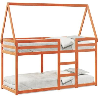 vidaXL Etagenbett mit Dach - Kinder Raumspartbett aus Holz vidaXL Etagenbett mit Dach - Kinder Raumspartbett aus Holz