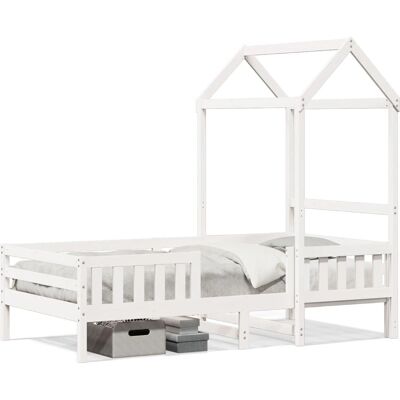 vidaXL Bed Frame with Roof - Wit, 80x200 cm, Model 3282163 vidaXL Bed Frame with Roof - Wit, 80x200 cm, Model 3282163