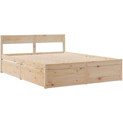 vidaXL Bettrahmen mit Schubladen - Bettgestell für 160x200 cm Matratze vidaXL Bettrahmen mit Schubladen - Bettgestell für 160x200 cm Matratze