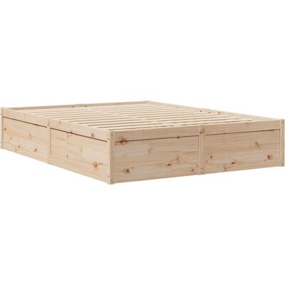 vidaXL 3282372 Sängeställning Ruskea 150x200cm - Sängeställning vidaXL 3282372 Sängeställning Ruskea 150x200cm - Sängeställning
