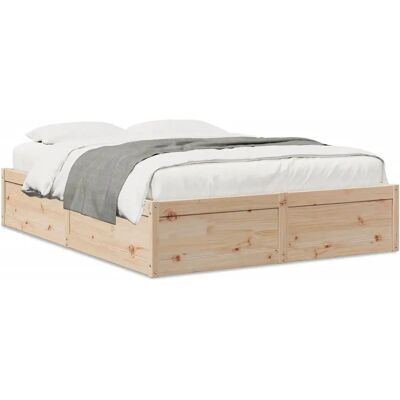 vidaXL Bed Frame - Massief dennenhout 140x200cm - Rustieke stijl vidaXL Bed Frame - Massief dennenhout 140x200cm - Rustieke stijl