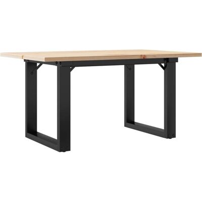 vidaXL 80x50x40cm O-Frame Couchtisch - Massiv Kiefer & Gusseisen vidaXL 80x50x40cm O-Frame Couchtisch - Massiv Kiefer & Gusseisen