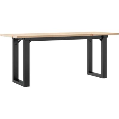 vidaXL Couchtisch O-Frame 110x40x45 cm Massives Kiefernholz & Gusseisen - Couchtisch vidaXL Couchtisch O-Frame 110x40x45 cm Massives Kiefernholz & Gusseisen - Couchtisch