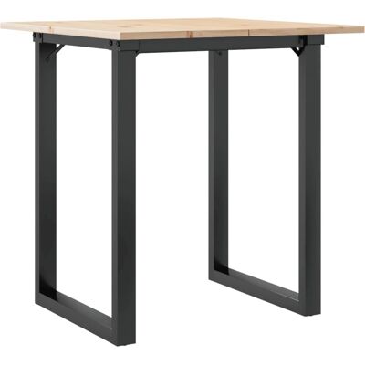 vidaXL Eettafel met O-frame 60x60x75 cm Massief dennenhout en Gietijzer vidaXL Eettafel met O-frame 60x60x75 cm Massief dennenhout en Gietijzer