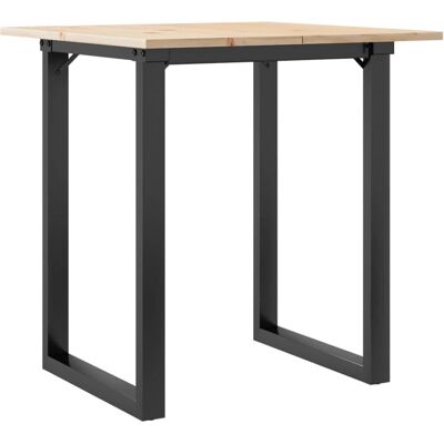 vidaXL O-Frame Esstisch - Massives Kiefernholz und Gusseisen - 70x70x75cm vidaXL O-Frame Esstisch - Massives Kiefernholz und Gusseisen - 70x70x75cm