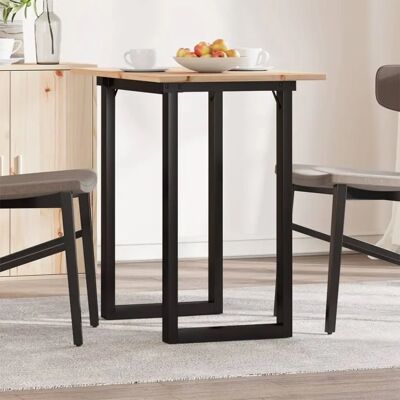 vidaXL Eettafel O-vorm Keukentafel Massief dennenhout en gietijzer vidaXL Eettafel O-vorm Keukentafel Massief dennenhout en gietijzer