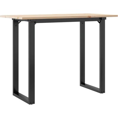 vidaXL O-Gestell Esstisch - Massiv Kiefer & Gusseisen - 100x50x75 cm vidaXL O-Gestell Esstisch - Massiv Kiefer & Gusseisen - 100x50x75 cm