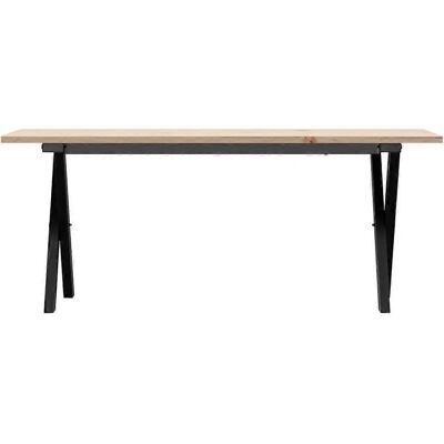 vidaXL Couchtisch X-Frame 110x40x45 cm Massivholz Kiefer & Gusseisen - Couchtisch vidaXL Couchtisch X-Frame 110x40x45 cm Massivholz Kiefer & Gusseisen - Couchtisch