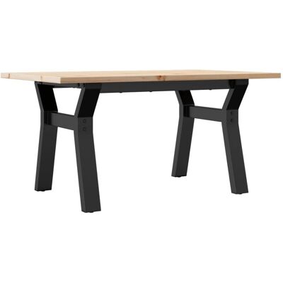 vidaXL vidaXL Y-Rahmen Couchtisch 80x50x40cm Braun - Couchtisch vidaXL vidaXL Y-Rahmen Couchtisch 80x50x40cm Braun - Couchtisch