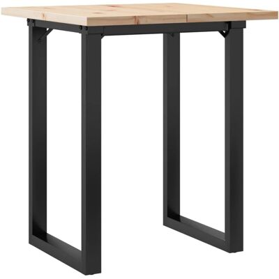 vidaXL O-Frame Eettafel - Massief Dennenhout en Staal - 70x70x75,5 cm vidaXL O-Frame Eettafel - Massief Dennenhout en Staal - 70x70x75,5 cm
