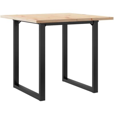 vidaXL Esstisch O-Frame 80x80x75,5 cm Massives Kiefernholz und Gusseisen - Esstisch vidaXL Esstisch O-Frame 80x80x75,5 cm Massives Kiefernholz und Gusseisen - Esstisch