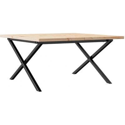 vidaXL Kaffeetisch Kiefer - Rustik X-Rahmen 90x90cm vidaXL Kaffeetisch Kiefer - Rustik X-Rahmen 90x90cm