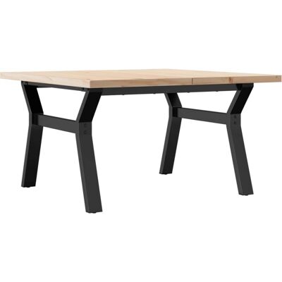 vidaXL Modell Y-Frame Couchtisch - Massivholz & Stahl - 80x80x45,5 cm vidaXL Modell Y-Frame Couchtisch - Massivholz & Stahl - 80x80x45,5 cm