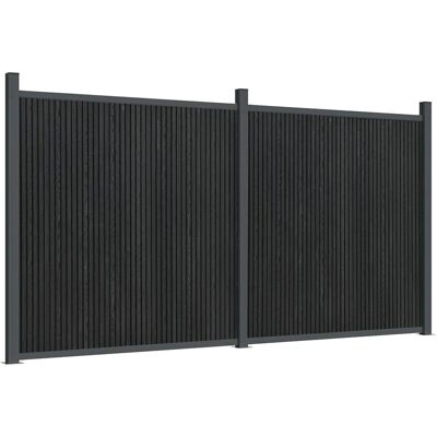 vidaXL Zaunpaneel Grau 353x186 cm WPC - Zaunpaneel vidaXL Zaunpaneel Grau 353x186 cm WPC - Zaunpaneel
