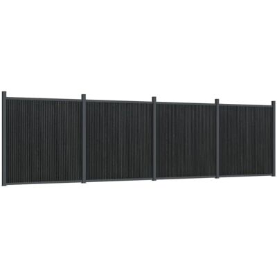 vidaXL Grey Fence Panel 699x186 cm WPC - Fence Panel vidaXL Grey Fence Panel 699x186 cm WPC - Fence Panel