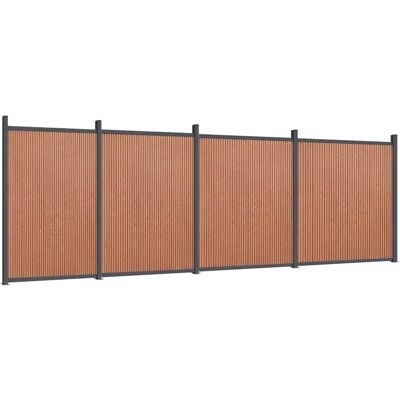 vidaXL Braune WPC Zaunpaneel 699x186 cm vidaXL Braune WPC Zaunpaneel 699x186 cm