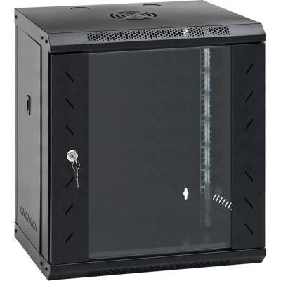 vidaXL 12U Wandmontiertes Netzwerk-Schrank - 19" IP20 - Schwarz vidaXL 12U Wandmontiertes Netzwerk-Schrank - 19" IP20 - Schwarz