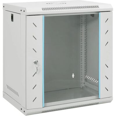 vidaXL Szafa sieciowa na ścianę 12U - 19" IP20 - Szary vidaXL Szafa sieciowa na ścianę 12U - 19" IP20 - Szary