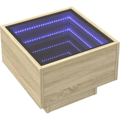 vidaXL Sonoma Eik 40x40x30 cm LED Bijzettafel vidaXL Sonoma Eik 40x40x30 cm LED Bijzettafel