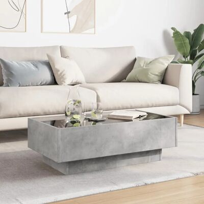 vidaXL Concrete Grey LED Side Table 90x50x30 cm vidaXL Concrete Grey LED Side Table 90x50x30 cm