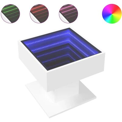 vidaXL 847525 Witte LED salontafel - Bijzettafel vidaXL 847525 Witte LED salontafel - Bijzettafel