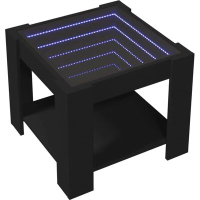 vidaXL Zwarte 53x53x45 cm LED Salontafel - Salontafel vidaXL Zwarte 53x53x45 cm LED Salontafel - Salontafel