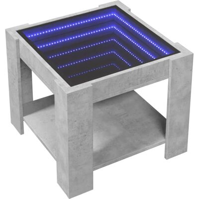 vidaXL Betongrijs LED Salontafel 53x53x45cm vidaXL Betongrijs LED Salontafel 53x53x45cm