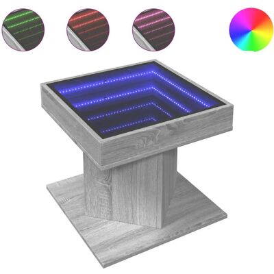 vidaXL Grijze Sonoma LED Salontafel vidaXL Grijze Sonoma LED Salontafel