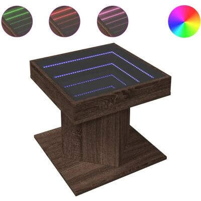 vidaXL 847566 Braun Eichen LED Couchtisch - Beistelltisch vidaXL 847566 Braun Eichen LED Couchtisch - Beistelltisch