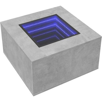 vidaXL Harmaa betoni 60x60x40 cm LED kahvipöytä - Tyyppi vidaXL Harmaa betoni 60x60x40 cm LED kahvipöytä - Tyyppi