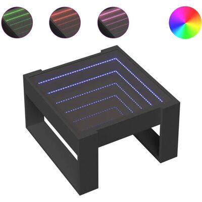 vidaXL Couchtisch Mit Infinity-Led Schwarz 50x53x30 cm - Couchtisch vidaXL Couchtisch Mit Infinity-Led Schwarz 50x53x30 cm - Couchtisch