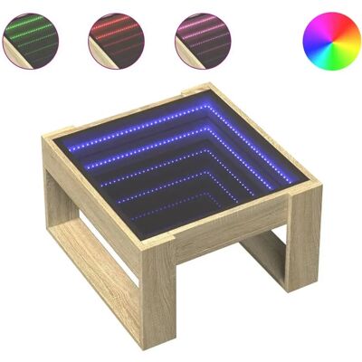 vidaXL 847625 Sonoma Eiche LED Infinity Couchtisch - Salontafel vidaXL 847625 Sonoma Eiche LED Infinity Couchtisch - Salontafel