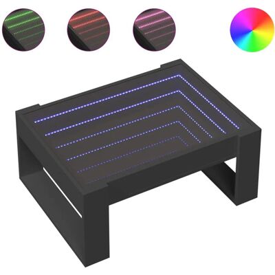 Table basse LED infinie noire 70x53x30 cm Table basse LED infinie noire 70x53x30 cm