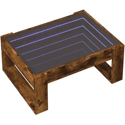 vidaXL Table basse Chêne Fumé - 70x53x30 cm - Table basse vidaXL Table basse Chêne Fumé - 70x53x30 cm - Table basse